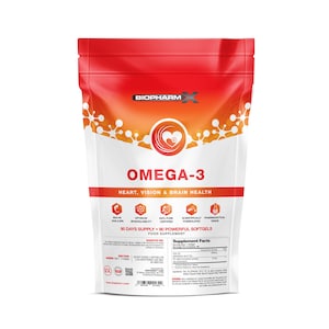 Omega 3 Fish Oil 1000mg Softgels (3 Month Supply) High Potency 180mg EPA / 120mg DHA Natural Fish Oil