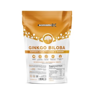 Ginkgo Biloba 7000mg with Ginseng & Vitamin B3 B5 / 120 Tablets (4 Month Supply)