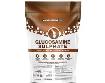 Glucosamine Sulphate 2KCl 1500mg Maximum Strength – 90 Tablets (3-Month Supply)