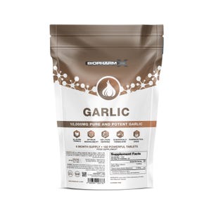 Compresse di aglio da 10.000 mg, integratore naturale ad alta concentrazione, 180 compresse (fornitura per 6 mesi)