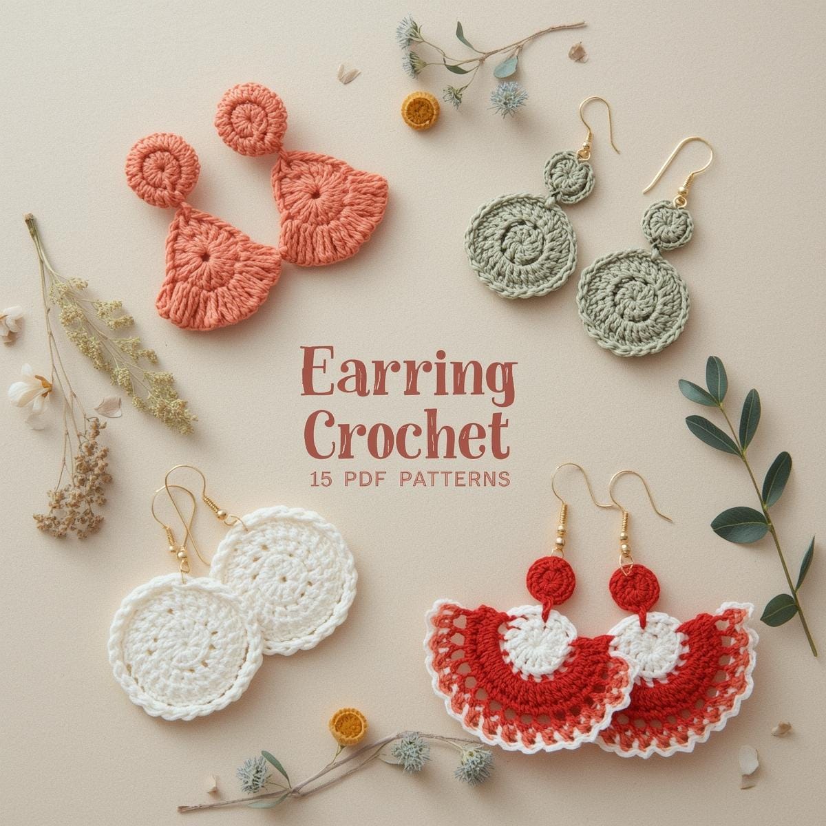 Aretes Tejidos Tendencia Crochet 2022 De Guadalupe Crochet Pattern