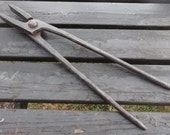 Antique French Extra Large Metal Tongs Pliers Tool Ironsmith Blacksmith Smith Smithy Forge Tools Industrial circa 1850-1900 39 s English Shop