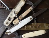 Vintage French Penknife Fruit Pocket Pen Knife Collection Job Lot circa 1930-60 39 s English Shop
