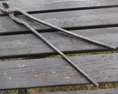 Antique French Extra Large Metal Tongs Pliers Tool Ironsmith Blacksmith Smith Smithy Forge Tools Industrial circa 1850-1900 39 s English Shop