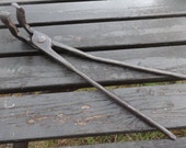 Antique French Extra Large Metal Tongs Pliers Tool Ironsmith Blacksmith Smith Smithy Forge Tools Industrial circa 1850-1900 39 s English Shop