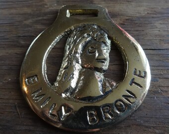 Vintage English Emily Bronte horse brass harness tack decoration lucky charm gift souvenir c1970-80&#39;s / EVE of Europe
