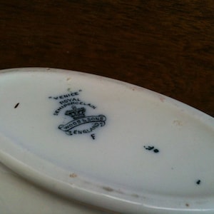 Antique English Blue and White Terrine Bowl with Mismatched Ladle circa 1910's / EVE of Europe image 4