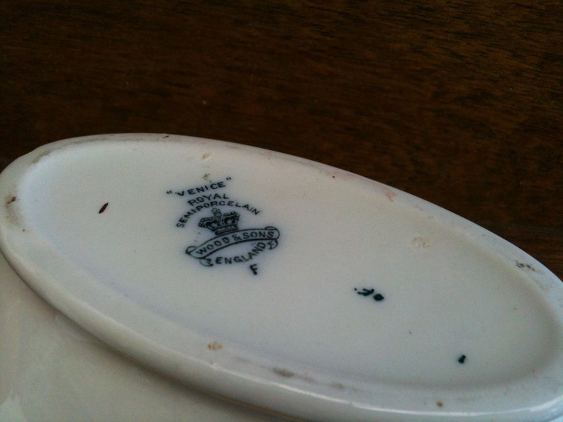 Antique English Blue and White Terrine Bowl with Mismatched Ladle circa 1910's / EVE of Europe image 4