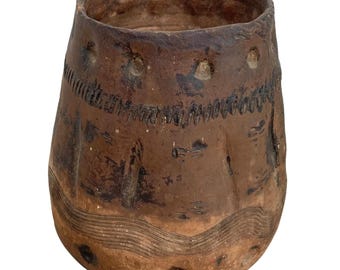 Vintage French Vintage Pottery Large Clay Pot Vase circa 1950-60's / EVE