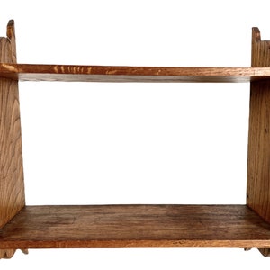 Vintage French Wooden Shelf Wood Stand Ornament Display Rack Display Wall Hanging REPAIRED circa 1950-60&#39;s / EVE of England