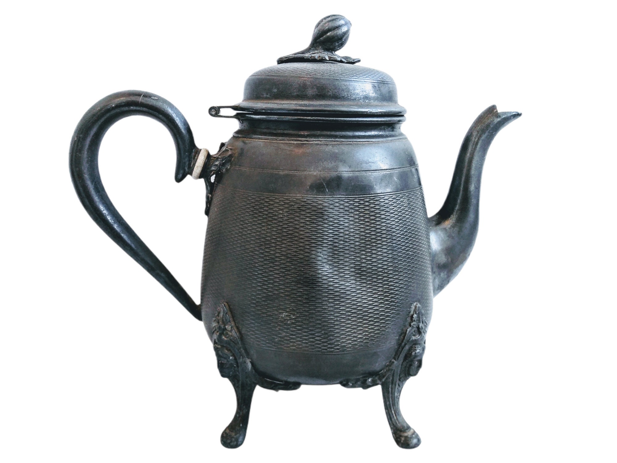 Antique French Pewter Tea Coffee Pot Traditional Serving Jug - Etsy