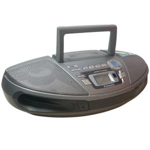 Vintage Malaysian Panasonic CD Cassette Player Stereo Portable Radio Hi-Fi Battery Mains circa 1990-2000 / EVE