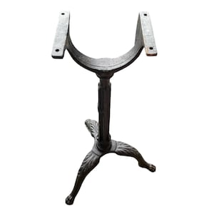 Vintage French Heavy Small Bistro Style Side Table Leg Stand Cast Iron Stand Plinth Add Your Own Top Lion Claw circa 1950-60&#39;s / EVE