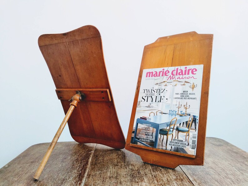 Antique French Wood Menu Book Programme Art Work Stand Rest Speaker Narrator Display Restaurant Cafe Traditional C1910 20 S English Shop