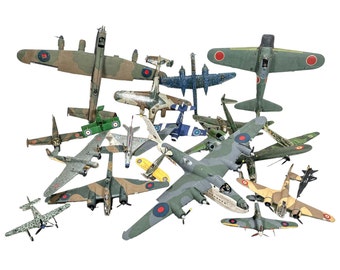 Vintage Model Aeroplane Built Kits Kit Figurine Plastic Collection Job Lot With Damage Toy Toys c1970-80's / EVE