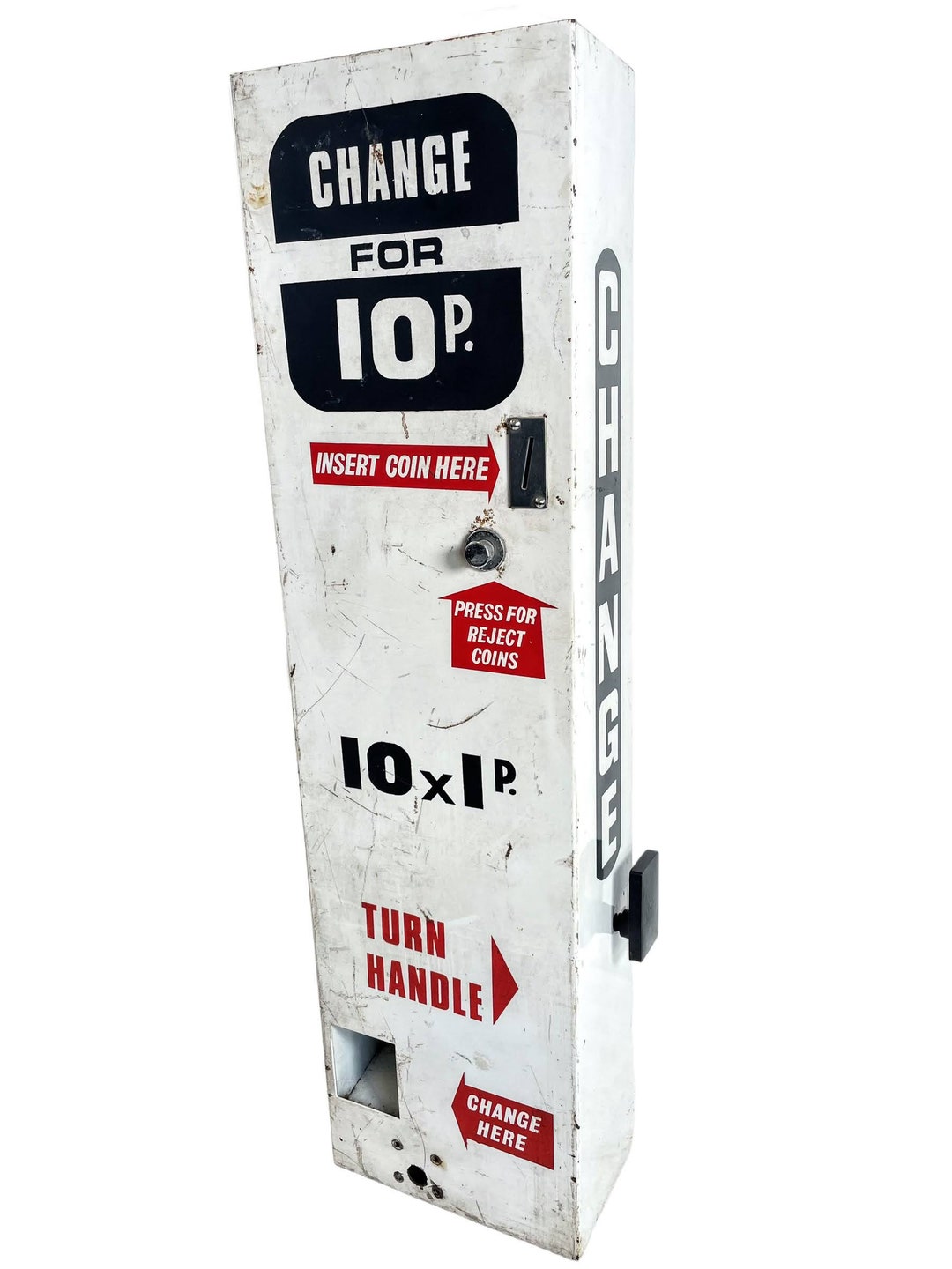 Vintage English 10p Ten Pence Penny Arcade Change Machine Dispensing ...