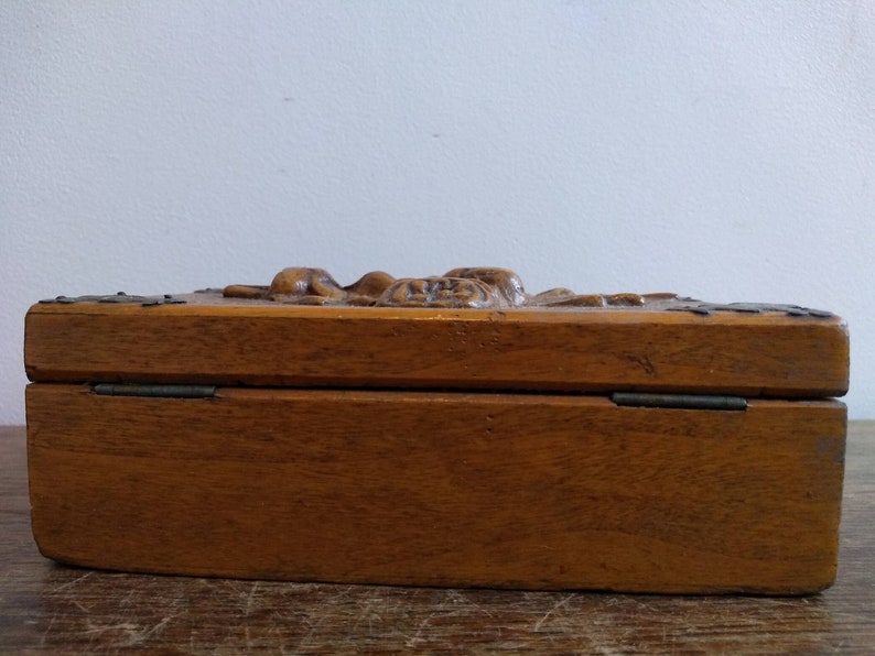 Vintage French Rustic Wooden Wood Storage Box Pot Carrier Holder Sorter Display Jewellery Jewelry Catch All c1950-60/'s EVE of Europe
