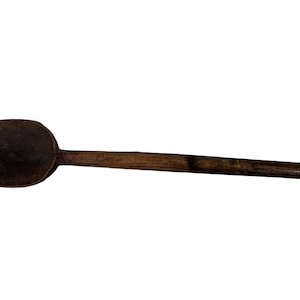 Vintage French Worn Large Wooden Spoon Stirrer Stirring Wood circa 1940-50's / EVE