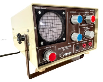 Vintage French Oscilloscope Oscillographe PC 774 Jeulin Amp Amperes Volage Frequency Meter Electrical Test Equipment circa 1980&#39;s / EVE