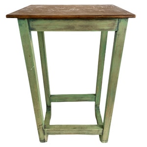 Vintage French Side Table Plant Stand Plinth Wooden Flower Pot Ornament Display Shelf Prop Design Tabouret Furniture France c1960-70&#39;s / EVE