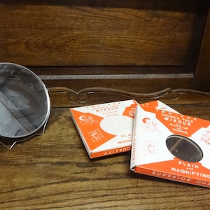 Vintage Foreign Boxed Two-Vue Double Face Mirror For Make-Up and Shaving Decor Circa 1950-60&#39;s / EVE of Europe