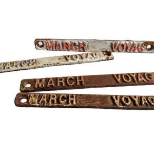 Vintage French Railway Carriage Iron Plaques Plates Badges March Voyag Railroad Memorabillia France circa 1972 / EVE of Europe