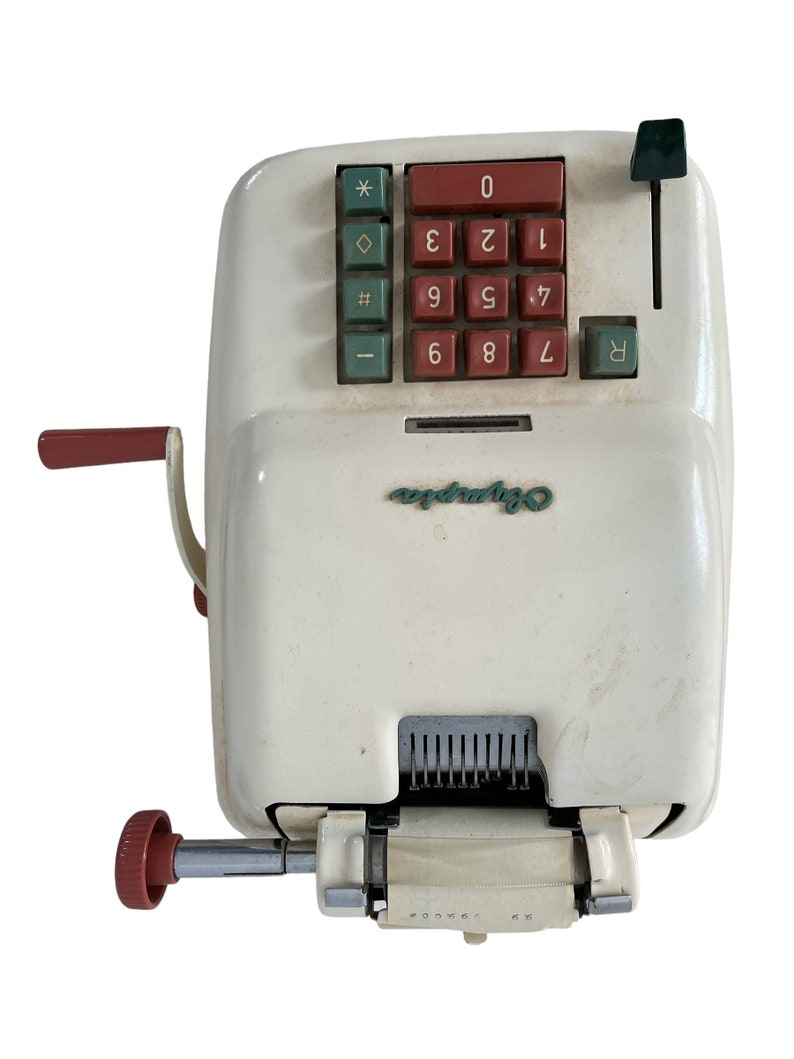 Vintage German Olympia Adding Counting Machine Calculator Typewriter ...