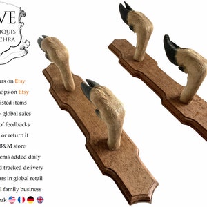  TruBlu Supply Real Deer Foot Feet Hoof L Shaped for Making Gun  Racks Wall Hooks (Set of Two) : Sports & Outdoors