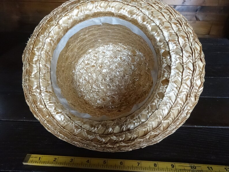 Vintage French Garden Farmer Summer Sun Straw Hat Woven Circa - Etsy