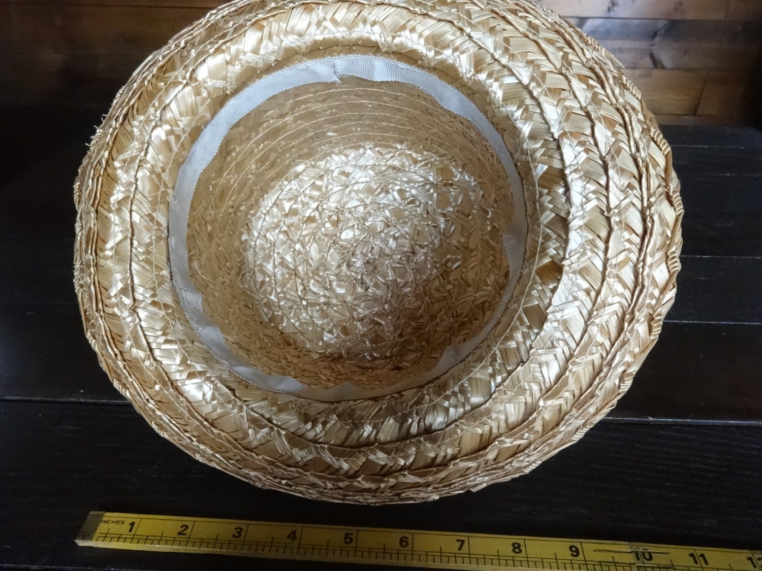 Vintage French Garden Farmer Summer Sun Straw Hat Woven Circa | Etsy