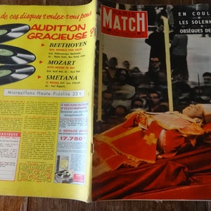 パリスマッチ　1958年９月号　Ｎｏ493 アンティーク Paris Match Magazine N 493 - September 1958 - Etsy