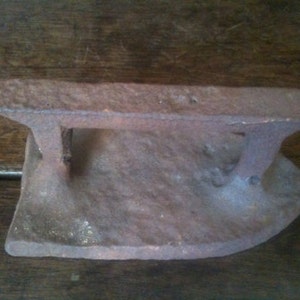 Antique French Rustic Metal Iron Ironing circa 1800&#39;s / EVE of Europe