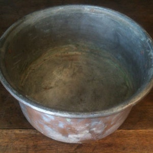 Vintage French Large Deep Saucepan Cooking Pot Stove Dented circa 1920&#39;s / EVE of Europe