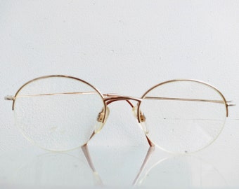 Vintage English thick lensed prescription glasses spectacles optical aids including case circa 1980-90's / EVE of Europe