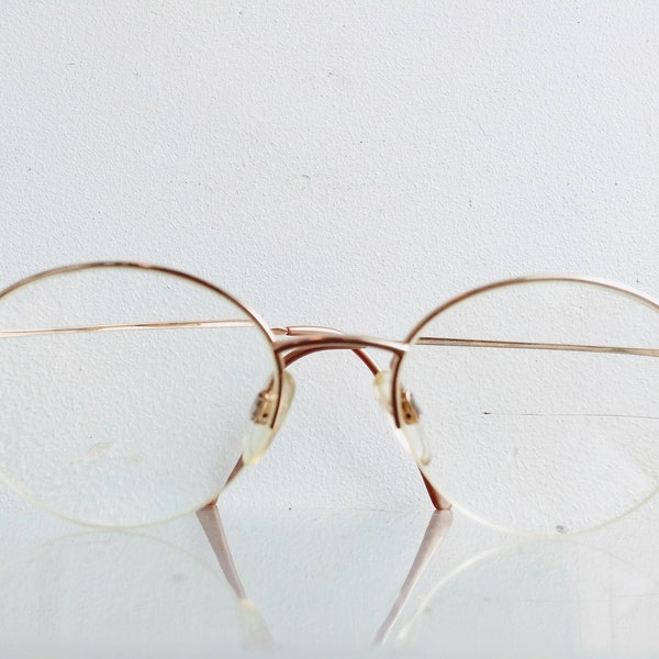 Vintage English thick lensed prescription glasses spectacles optical aids including case circa 1980-90's / EVE of Europe