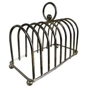 Vintage French Fois Gras Duck Pate Toast Rack Serving breakfast table letter stand display circa 1970/80&#39;s / EVE