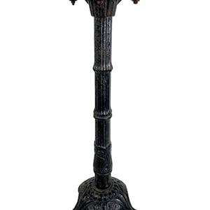 Vintage French Heavy Small Bistro Style Side Table Leg Stand Cast Iron Stand Plinth Add Your Own Top circa 1970-80&#39;s / EVE