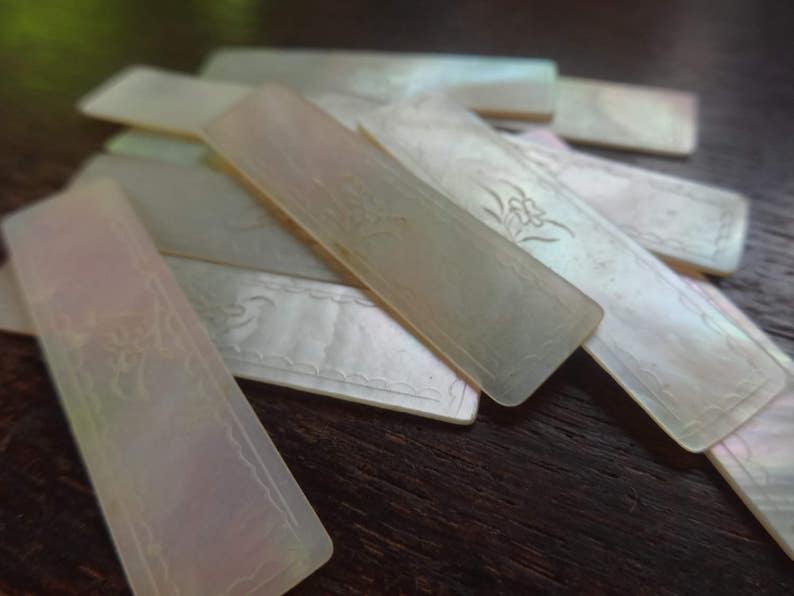 Antique Chinese mother of pearl gaming gambling counter chip Etsy