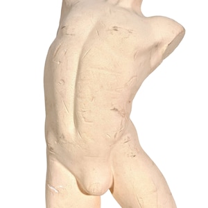 Vintage French Male Torso Mannequin Styrofoam Hard Foam Lifesize Dummy Floor Standing Display circa 1980-90&#39;s / EVE