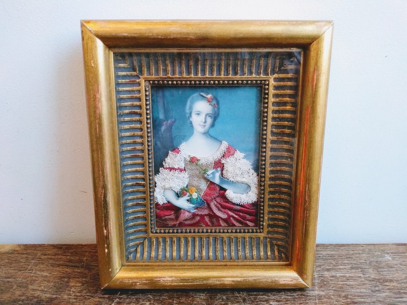 Vintage French Shadowbox Shadow Box Lady Ladies Fashion Wall Etsy