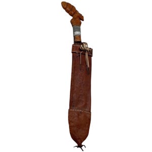 Vintage Trinidad Stor Trädgård Djungel Dekorativ Machete Klyvkniv Hackare Skärande Dekor Rustikt Kök Traditionellt ca 1950-60-talet / EVE