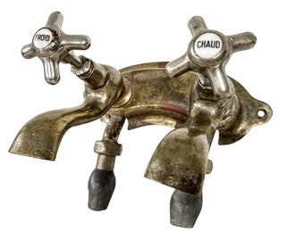 Vintage French Metal Kitchen Sink Bathroom Jacob Delafon Paris 