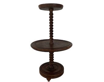 Table Vintage Side Pedestal French Plant Stand Plinth Wooden Flower Pot Ornament Display Prop Design Tabouret Furniture c1930-40's / EVE