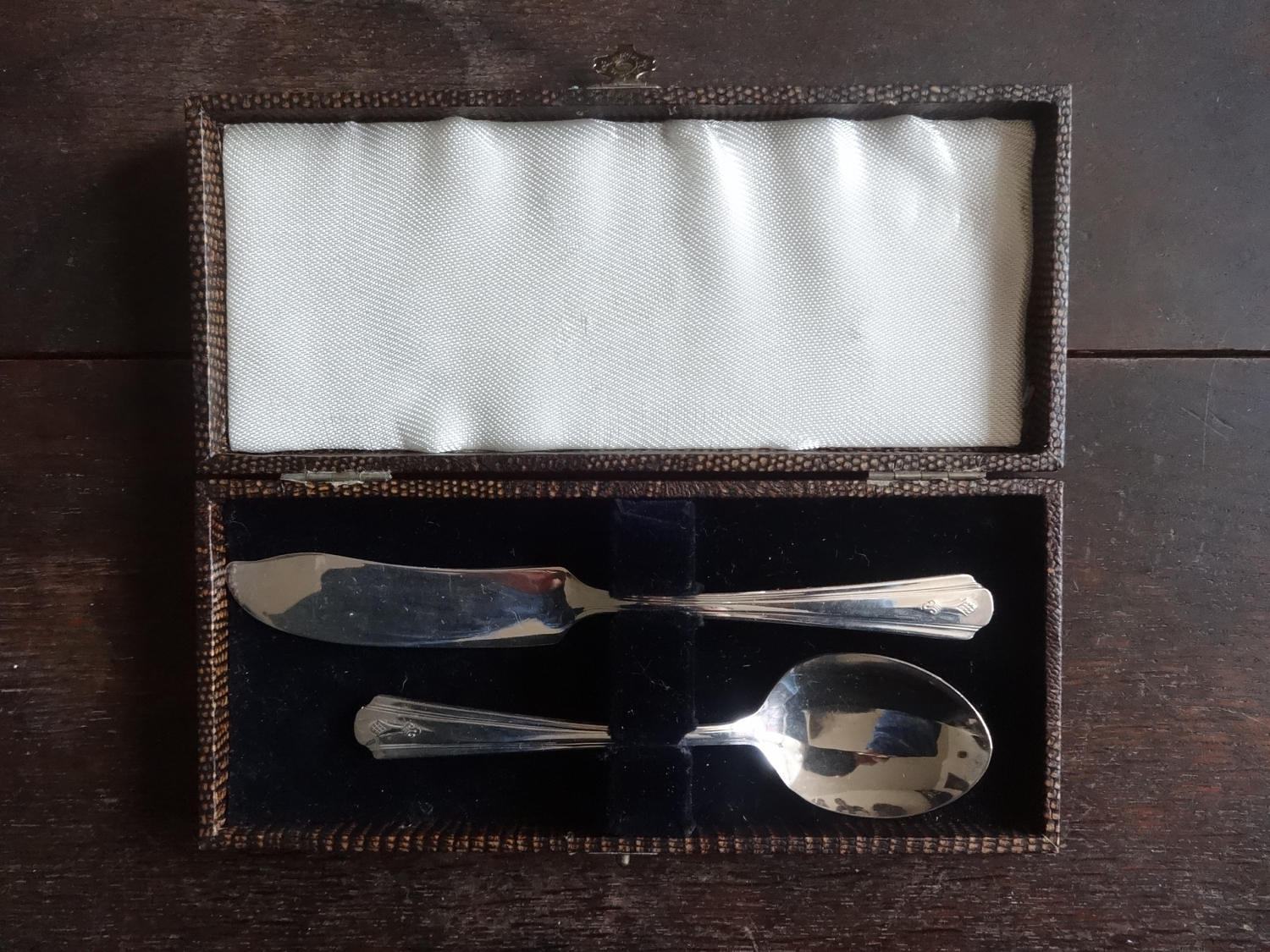 英国】シェルのティーナイフ 6本【シルバープレート】ケース 英国