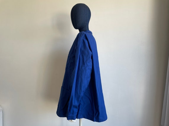 Vintage French Blue Work Cotton Jacket Farmer Jac… - image 5