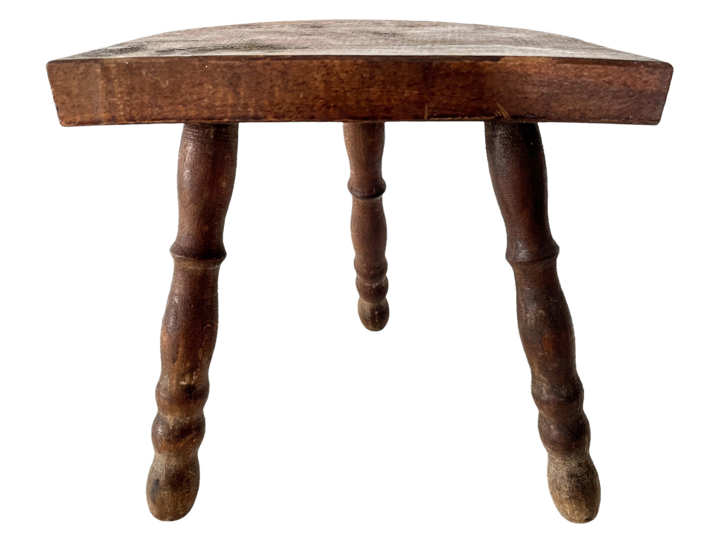 Vintage Stool French Wooden Wood Milking Chair Seat Kitchen Table Farm ...