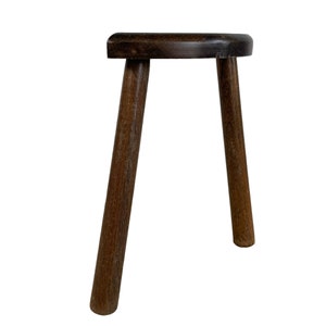 Stool Vintage French Wooden Wood Milking Chair Seat Kitchen Table Farm ...