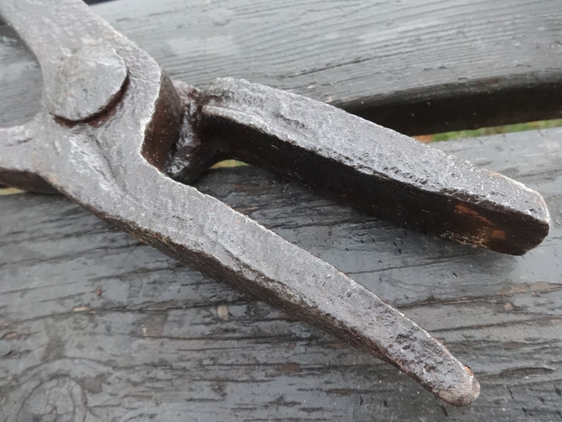 Antique French Extra Large Metal Tongs Pliers Tool Ironsmith - Etsy