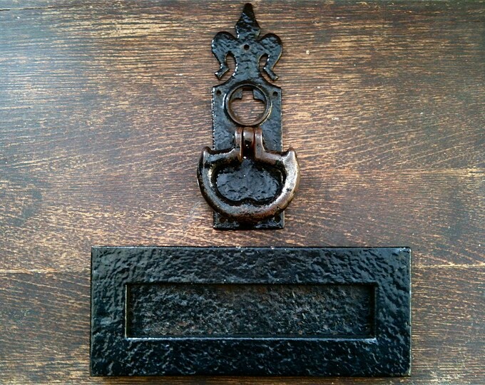 Antique English Door Knocker and Letter Box / English Shop Etsy UK