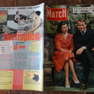 Vintage French Paris Match Magazine No 438 Le "Geant" Bresil Raymond Cartier Special circa 31 Aout August 1957 / EVE of Europe